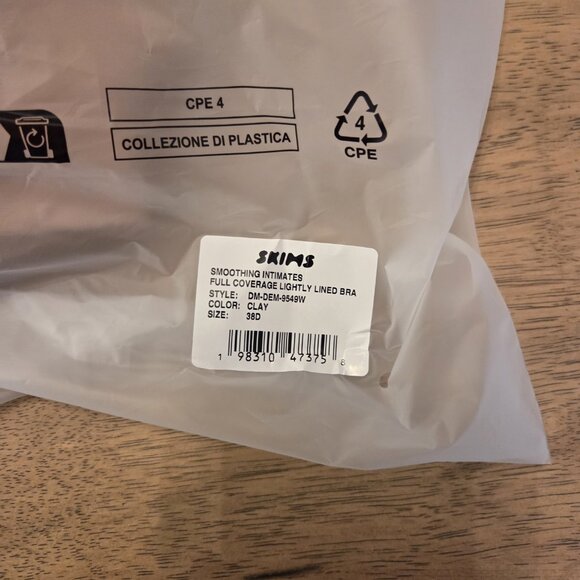 Skims Smoothing Intimates Full Coverage Lightly Lined Bra Clay Size 38D - Picture 3 of 4